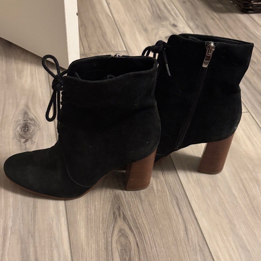 Marc Fisher Black Suede Heeled Boots
